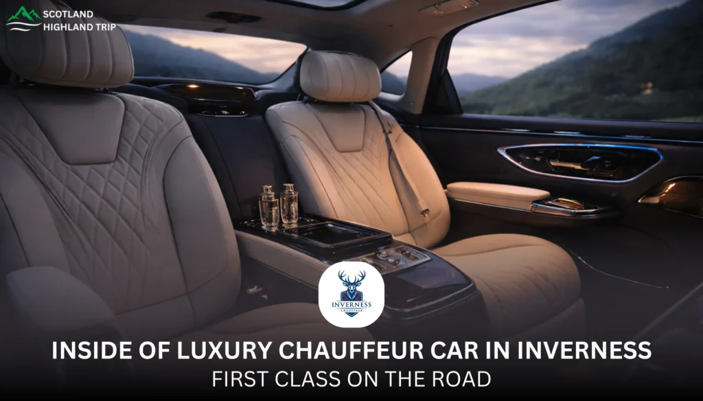 Inside a Chaffuer Car in Inverness