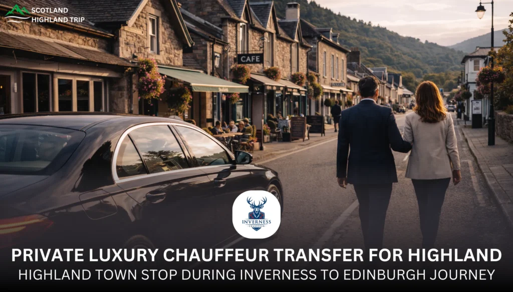 Inverness to Edinburgh Chauffeur: Highland town stop during Inverness to Edinburgh journey