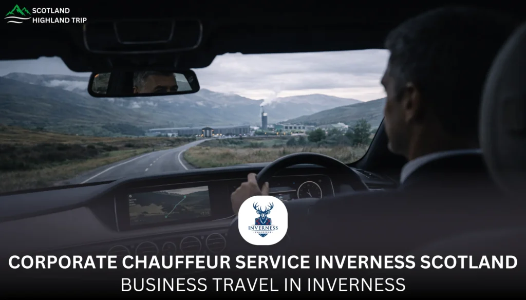 Professional chauffeur navigating Scottish Highlands roads