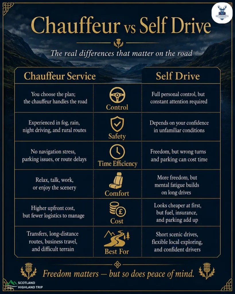 Chauffeur vs Self Drive Comparison Guide