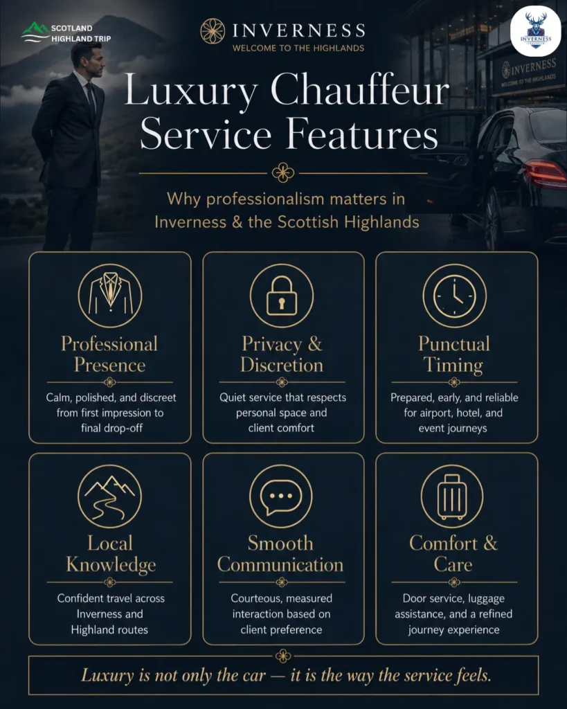 Luxury Chauffeur Service Features in Inverness and the Scottish Highlands